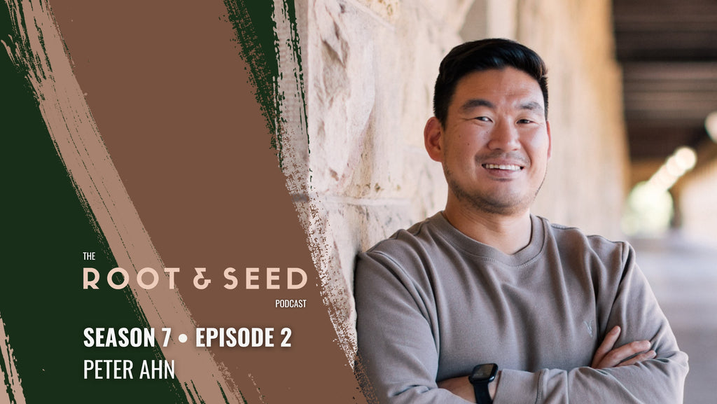 Peter Ahn standing cross armed for Season 7 of the Root & Seed Podcast